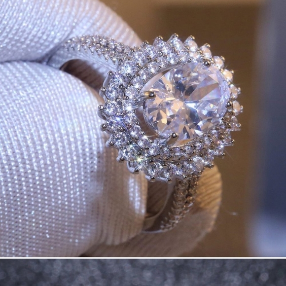 Classic,3.87CT STONE Ring 925 sterling Silver lab created diamond - Picture 9 of 11